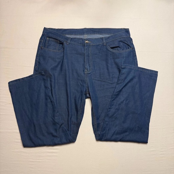 WEICUO SHI JIA Jeans Mens 40 Blue Denim Straight Leg‎ WGSJ Casual Pants KS-17 - Picture 1 of 8